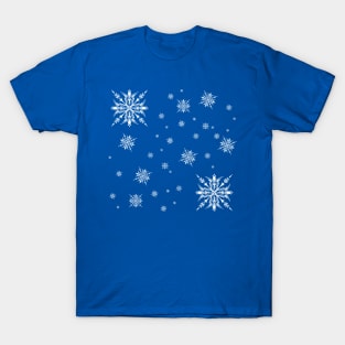 White Snow flake pattern T-Shirt